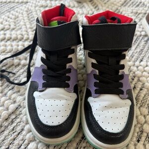Stylish Black and Purple Kids Shoes
